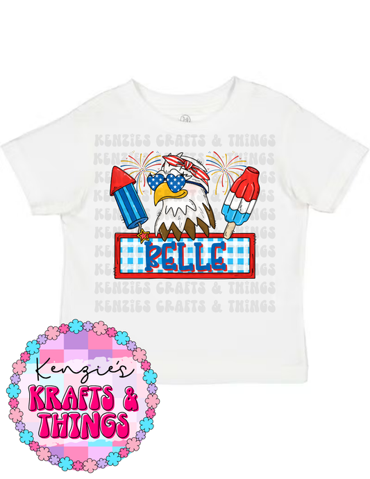Patriotic Name Plate With Bow