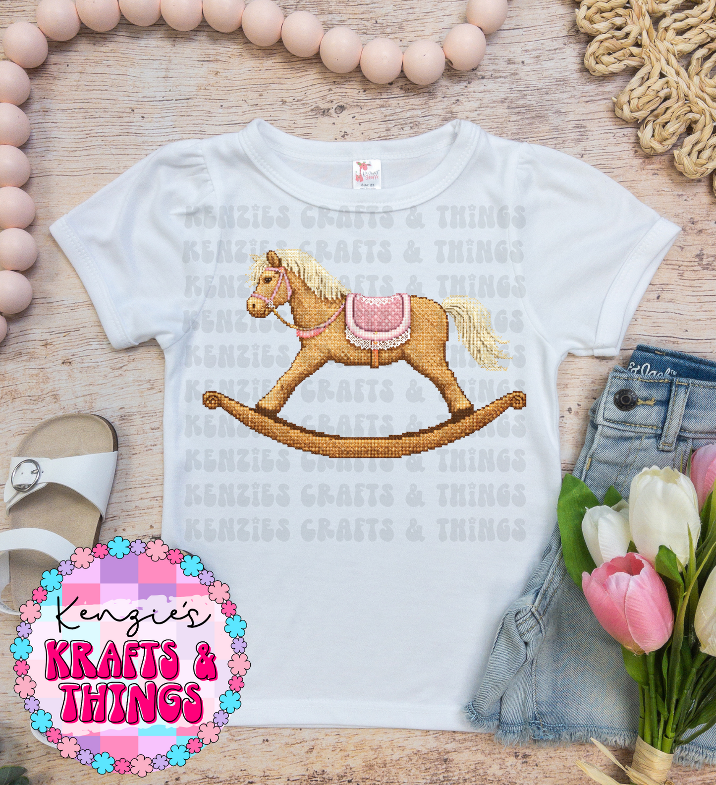 Vintage Rocking Horse Pink